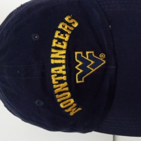 West Virginia Mountaineers Cap, Navy with Gold Letters, Pre-owned - Picture 2 of 5